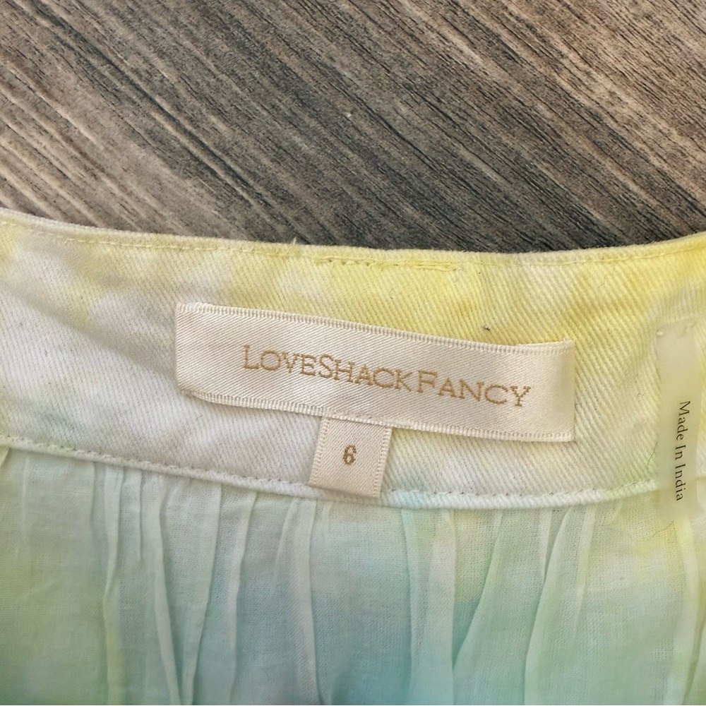 LoveShackFancy Colorful Tie-Dye Ruffle Skirt - Picture 2 of 3